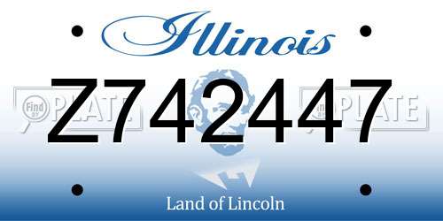 Z742447 Illinois License Plate