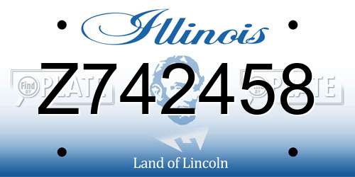 Z742458 Illinois License Plate