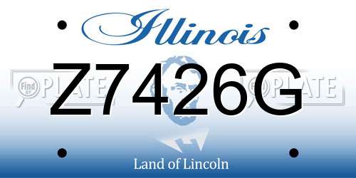 Z7426G Illinois License Plate