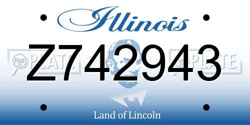 Z742943 Illinois License Plate
