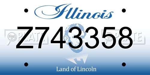 Z743358 Illinois License Plate