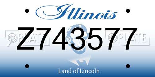 Z743577 Illinois License Plate