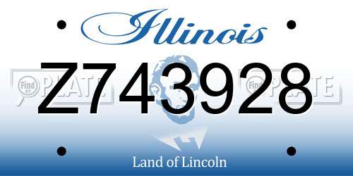 Z743928 Illinois License Plate