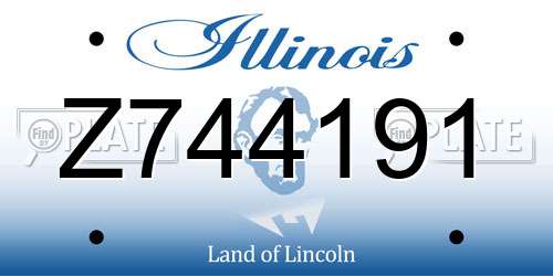 Z744191 Illinois License Plate
