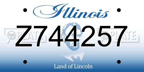 Z744257 Illinois License Plate