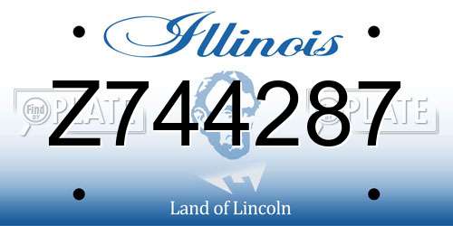 Z744287 Illinois License Plate