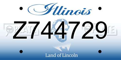Z744729 Illinois License Plate