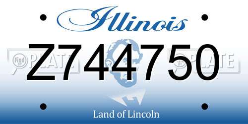 Z744750 Illinois License Plate
