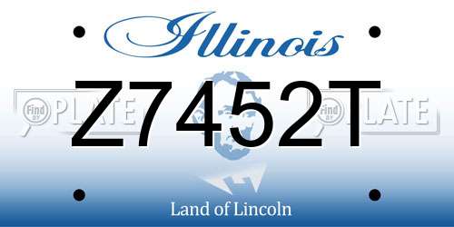Z7452T Illinois License Plate