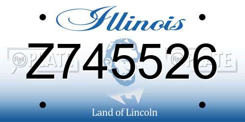 Z745526 Illinois License Plate