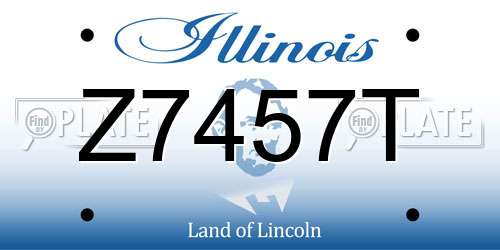 Z7457T Illinois License Plate