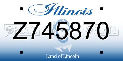Z745870 Illinois License Plate