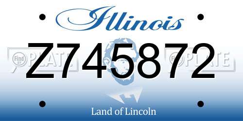 Z745872 Illinois License Plate