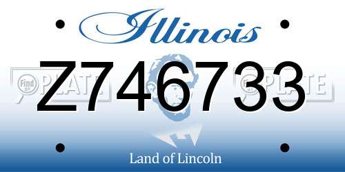 Z746733 Illinois License Plate