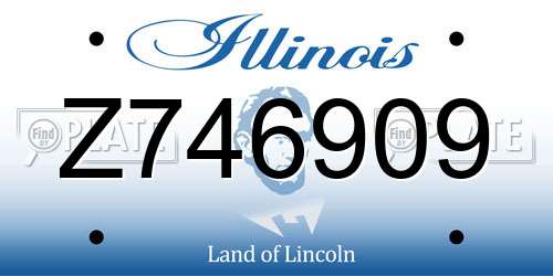 Z746909 Illinois License Plate