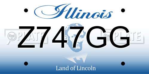 Z747GG Illinois License Plate
