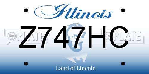 Z747HC Illinois License Plate