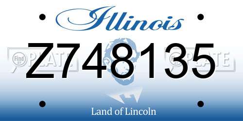 Z748135 Illinois License Plate