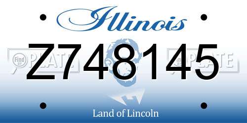 Z748145 Illinois License Plate