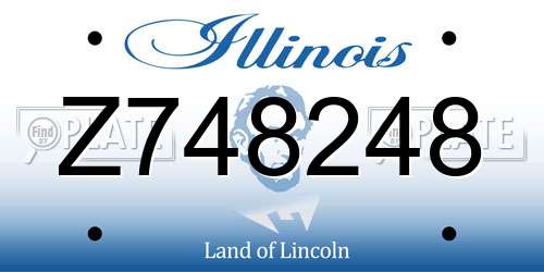 Z748248 Illinois License Plate