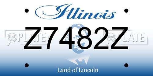 Z7482Z Illinois License Plate