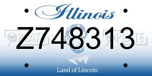 Z748313 Illinois License Plate