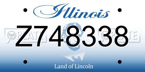 Z748338 Illinois License Plate