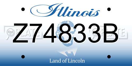 Z74833B Illinois License Plate