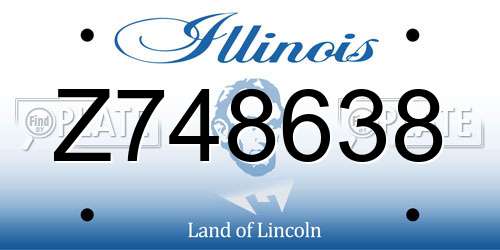 Z748638 Illinois License Plate