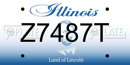 Z7487T Illinois License Plate