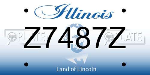 Z7487Z Illinois License Plate