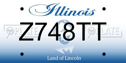 Z748TT Illinois License Plate