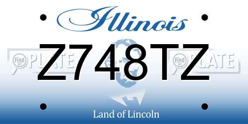 Z748TZ Illinois License Plate