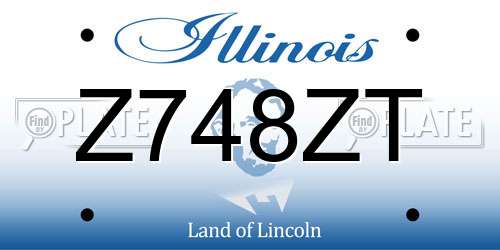 Z748ZT Illinois License Plate