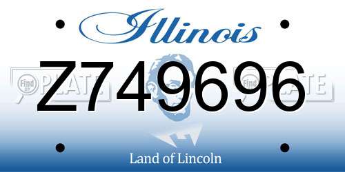 Z749696 Illinois License Plate