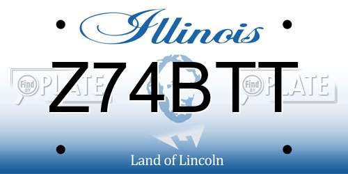 Z74BTT Illinois License Plate