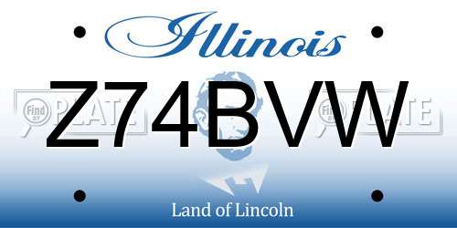 Z74BVW Illinois License Plate