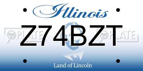 Z74BZT Illinois License Plate