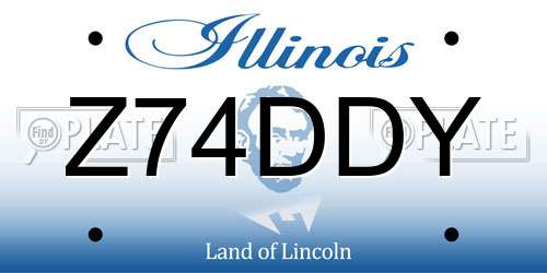 Z74DDY Illinois License Plate