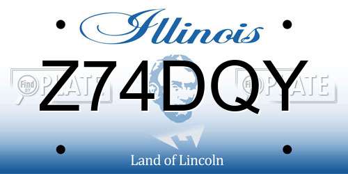 Z74DQY Illinois License Plate