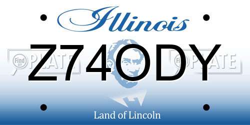 Z74ODY Illinois License Plate