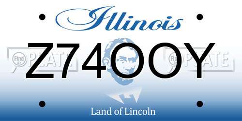 Z74OOY Illinois License Plate