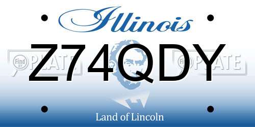 Z74QDY Illinois License Plate