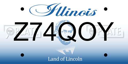 Z74QOY Illinois License Plate