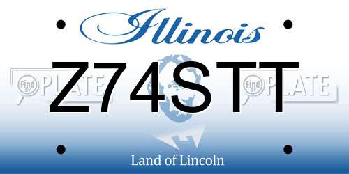 Z74STT Illinois License Plate