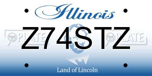 Z74STZ Illinois License Plate