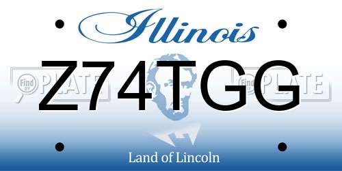 Z74TGG Illinois License Plate