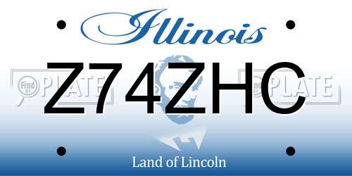 Z74ZHC Illinois License Plate