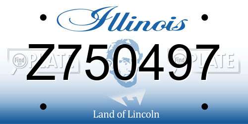 Z750497 Illinois License Plate