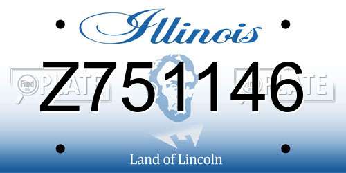 Z751146 Illinois License Plate